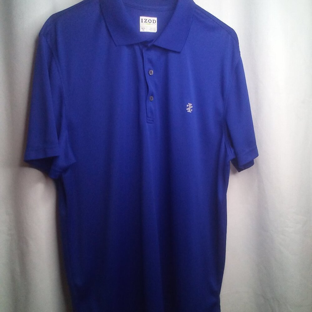 Izod Golf Polo Shirt XL Men Short Sleeve Blue